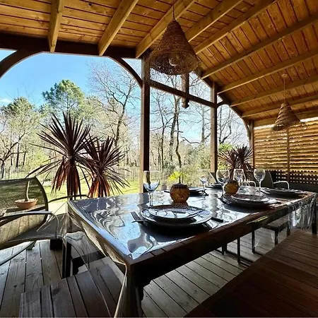 Air-conditioned With Pool Near Arcachon Шале